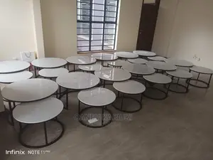 Pure Marble Nesting White Stools