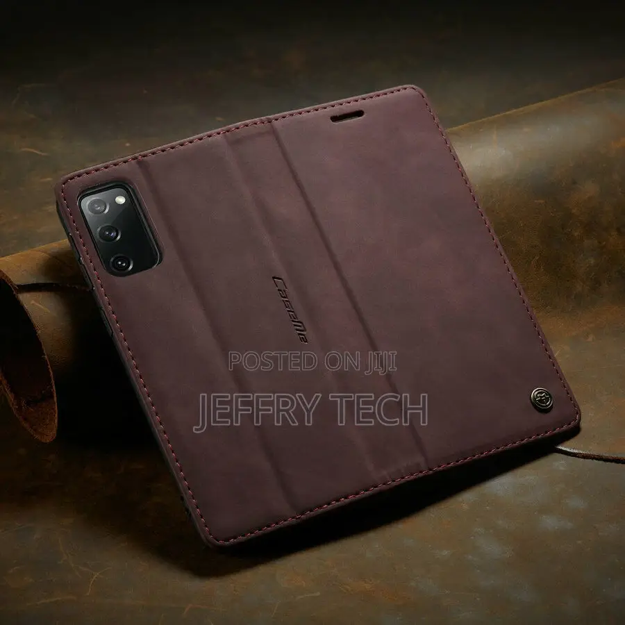 Top Selling Magnetic Flip Card Stand Cover for Samsung S20
