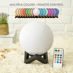 3D Printing Night Light 16 Colors Lunar Lamp
