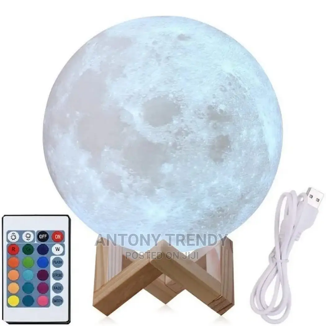 16 Colors Moon Light With Wood Stand Remote