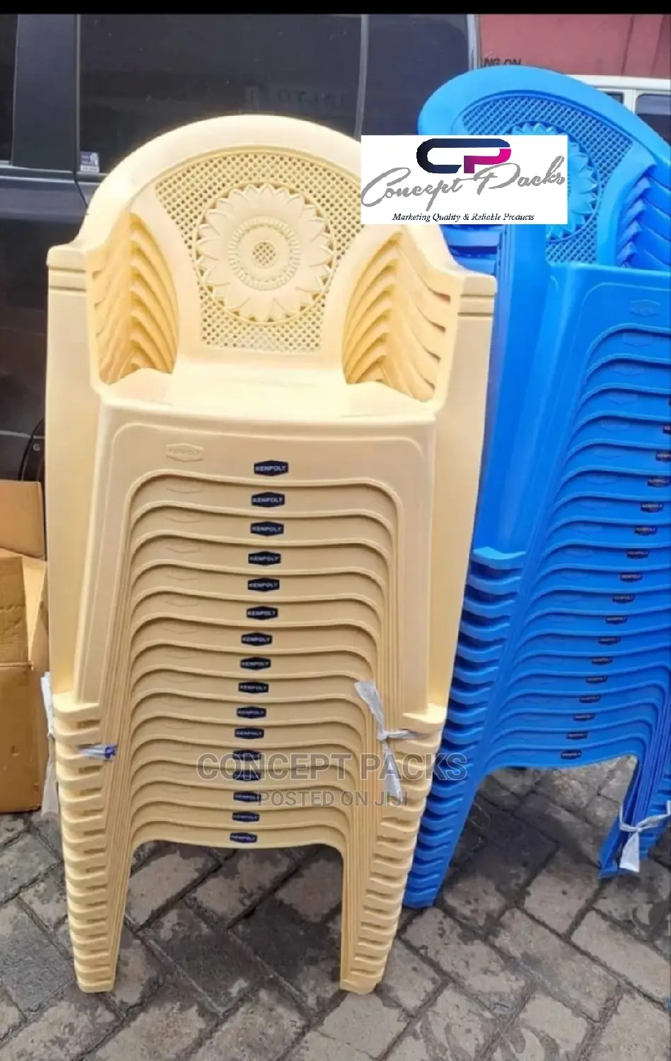 Kenpoly Strong Plastic Chairs.With Arms