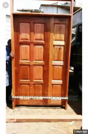 Mahogang Door Fixed With Frame And Painted - thumbnail 2