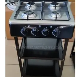 Ramtons Cooker, 4 Gas Burner With Stand and Shelves