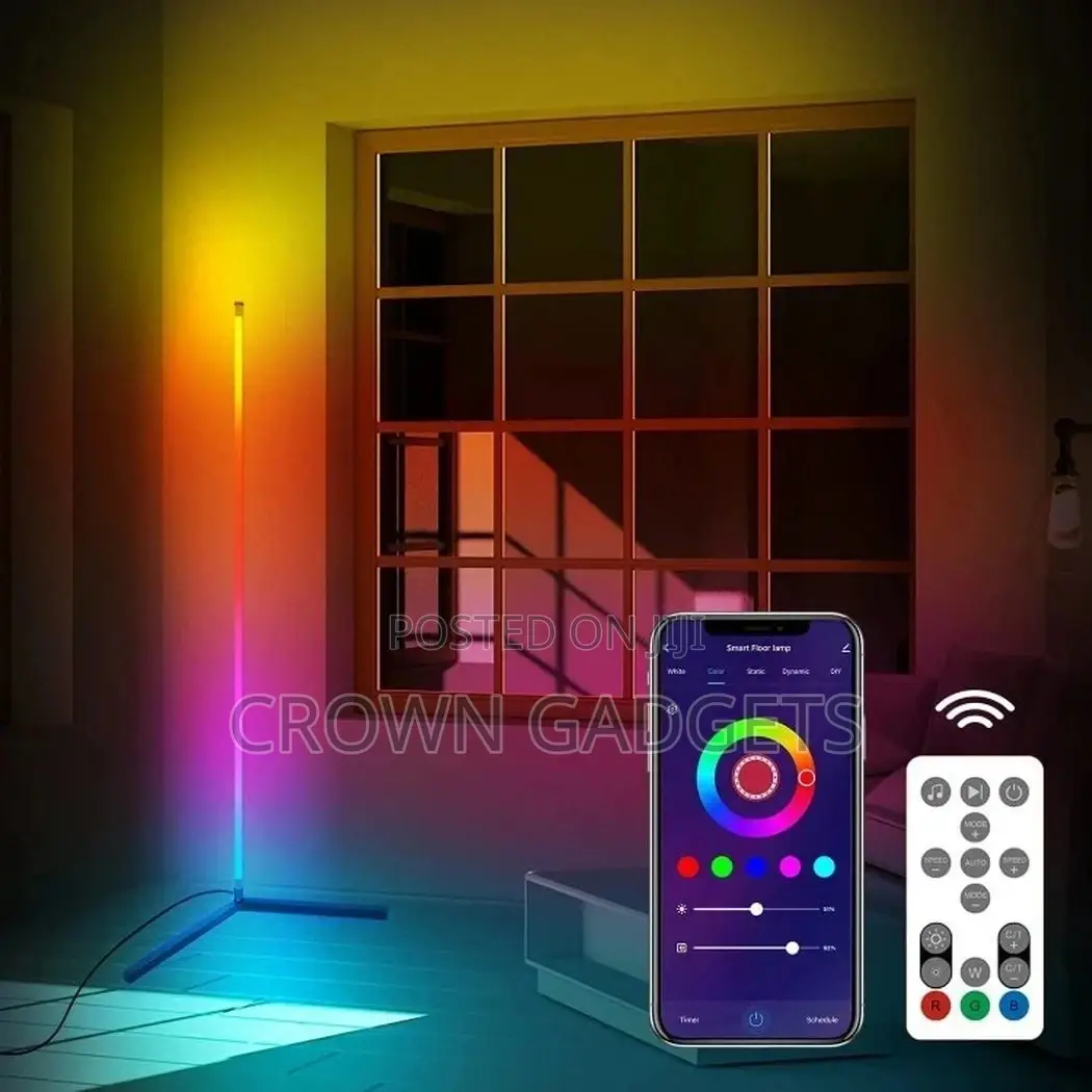 Corner Floor Lamp,60” Smart RGB LED Corner Lamp