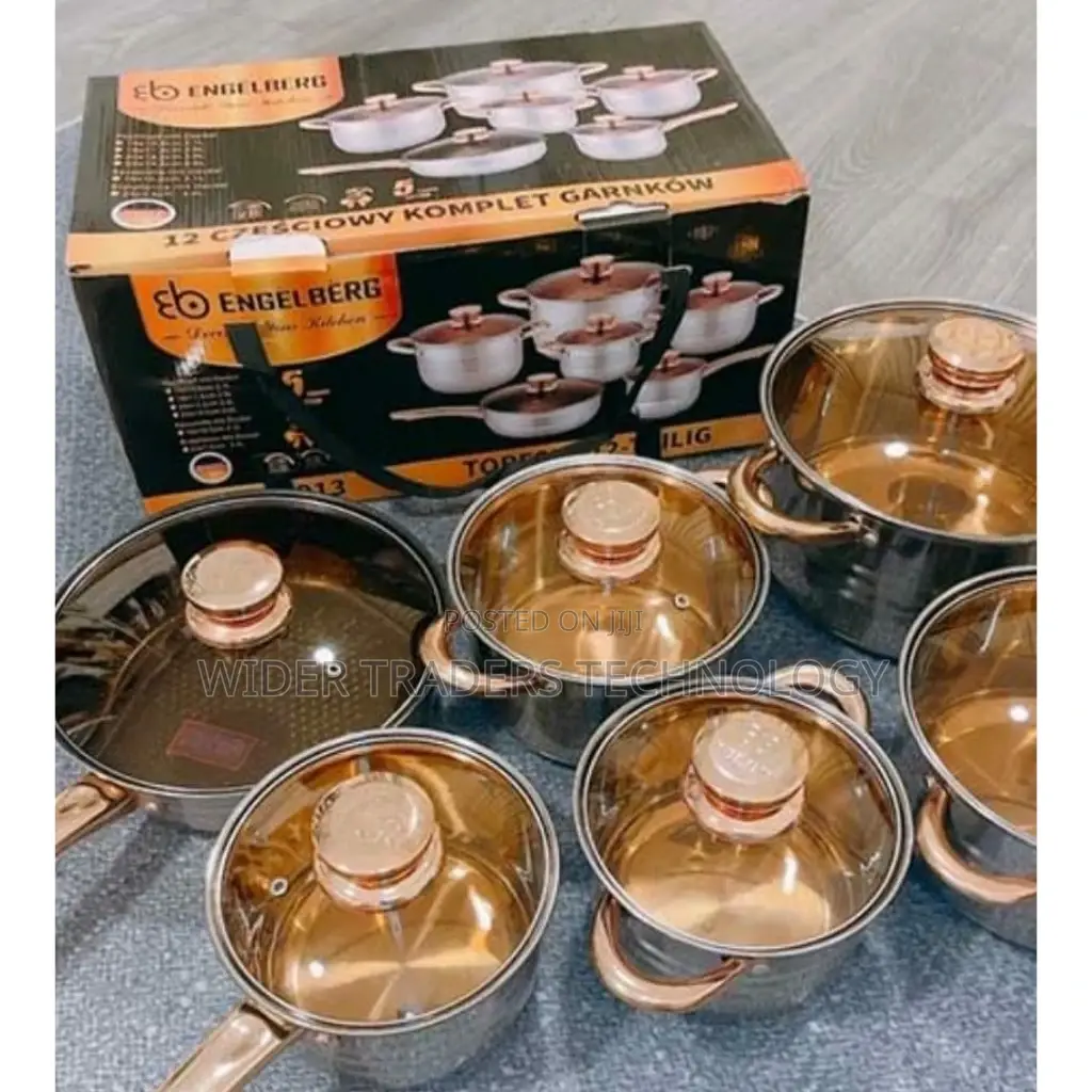 Highlights
Set of 6 German Engelberg Pots and 6 Lids.