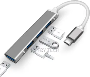 USB C Dongle Adapter 4 in 1 With 1 USB 3.0 Ports and 3 USB 2
