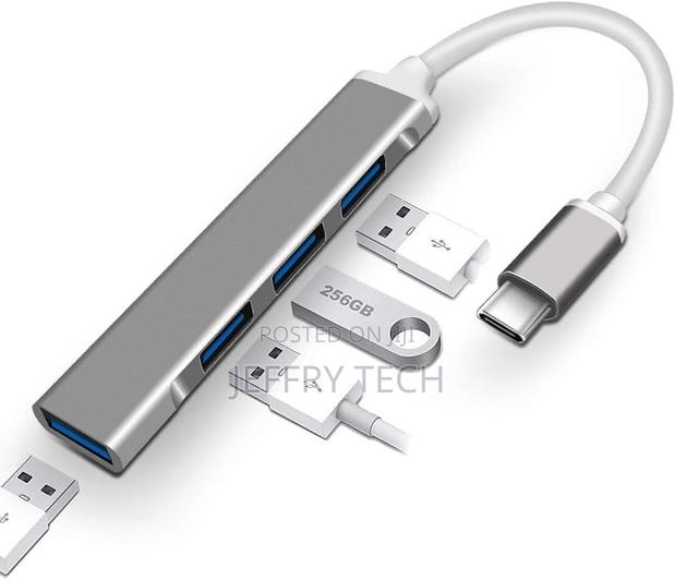 USB C Dongle Adapter 4 in 1 With 1 USB 3.0 Ports and 3 USB 2