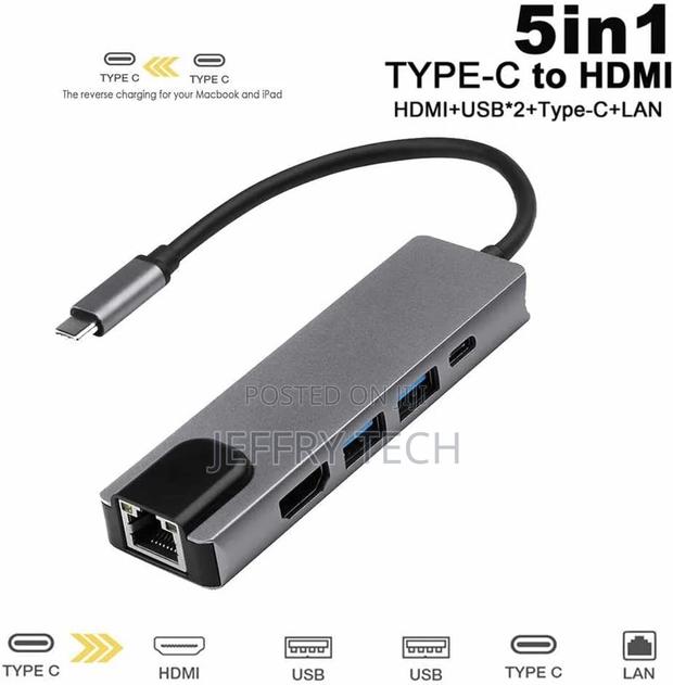 5 in 1 USB Type C Hub for Macbook Pro (687876) - main view