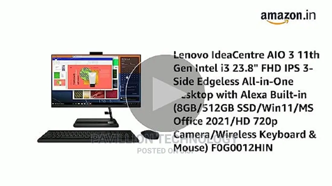 New Lenovo Ideacentre AIO 330 8GB Intel Core I5 SSD 512GB
