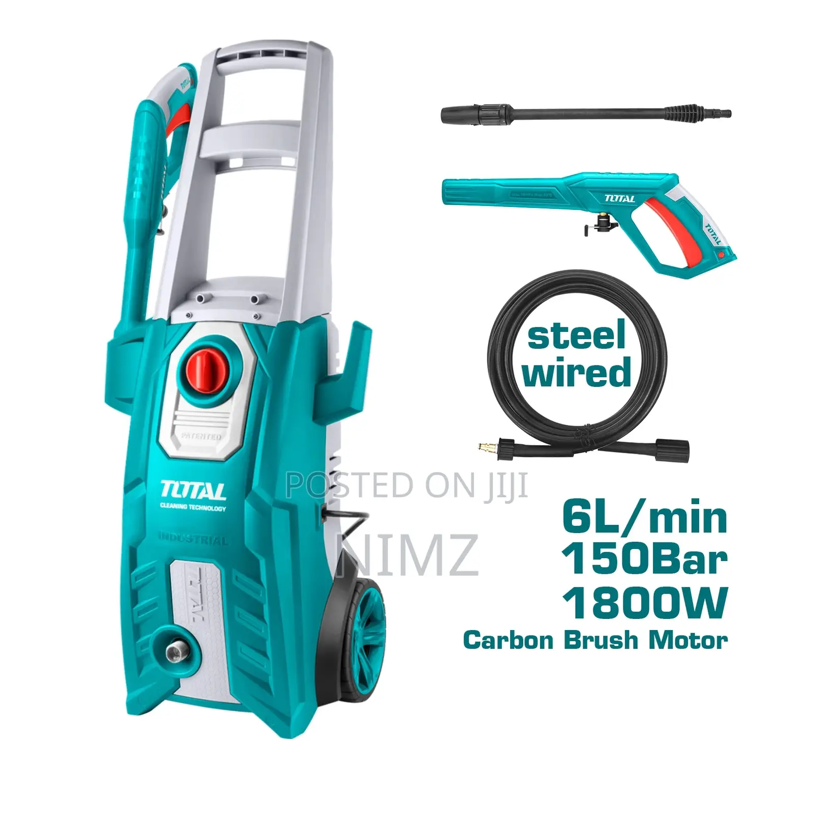 Total TGT11356 High Pressure Washer Input Power:1800W