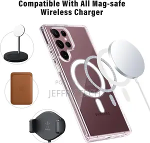 Clear Case for Samsung Galaxy S23 Ultra, Compatible With Mag
