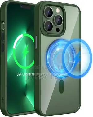 iPhone 13 Pro Max Magnetic Case, Clear Hard PC Back Cover Sh