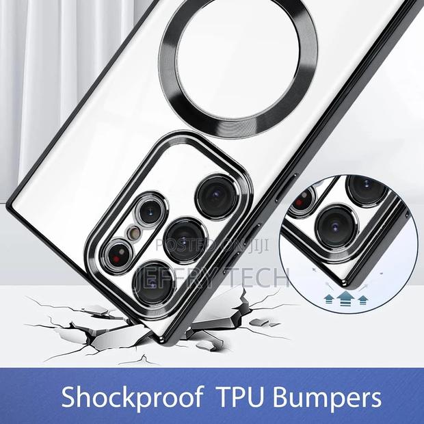 Magnetic Clear Case for Galaxy S23 Ultra Case,Compatible Wit - thumbnail 3