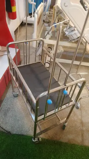 Stainless Steel Baby Cot With Wheels