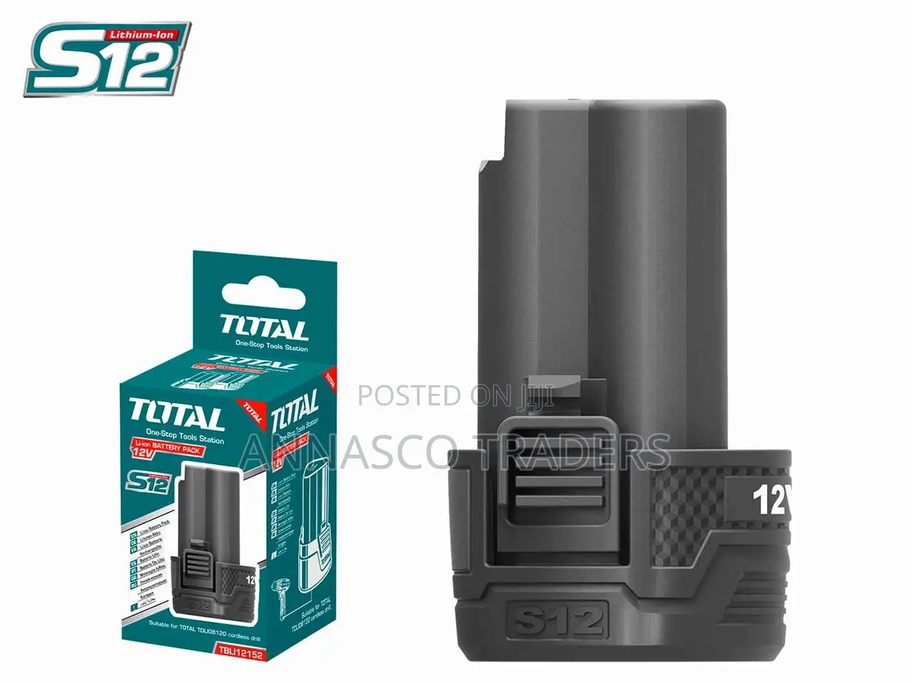 Total TBLI12152 Lithium-Ion Battery Pack Volts:12V