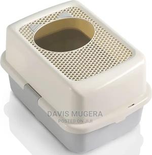 Smart Paws Top Entry Large Cat Litter Box + Scoop Holder - thumbnail 2