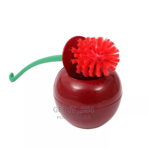 Toilet Brush and Holder Cute Cherry Shape - thumbnail 2
