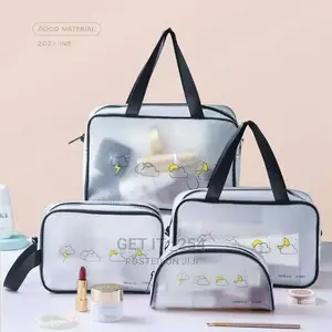 Women 4pc Set Transparent Necessary Cosmetic Bag