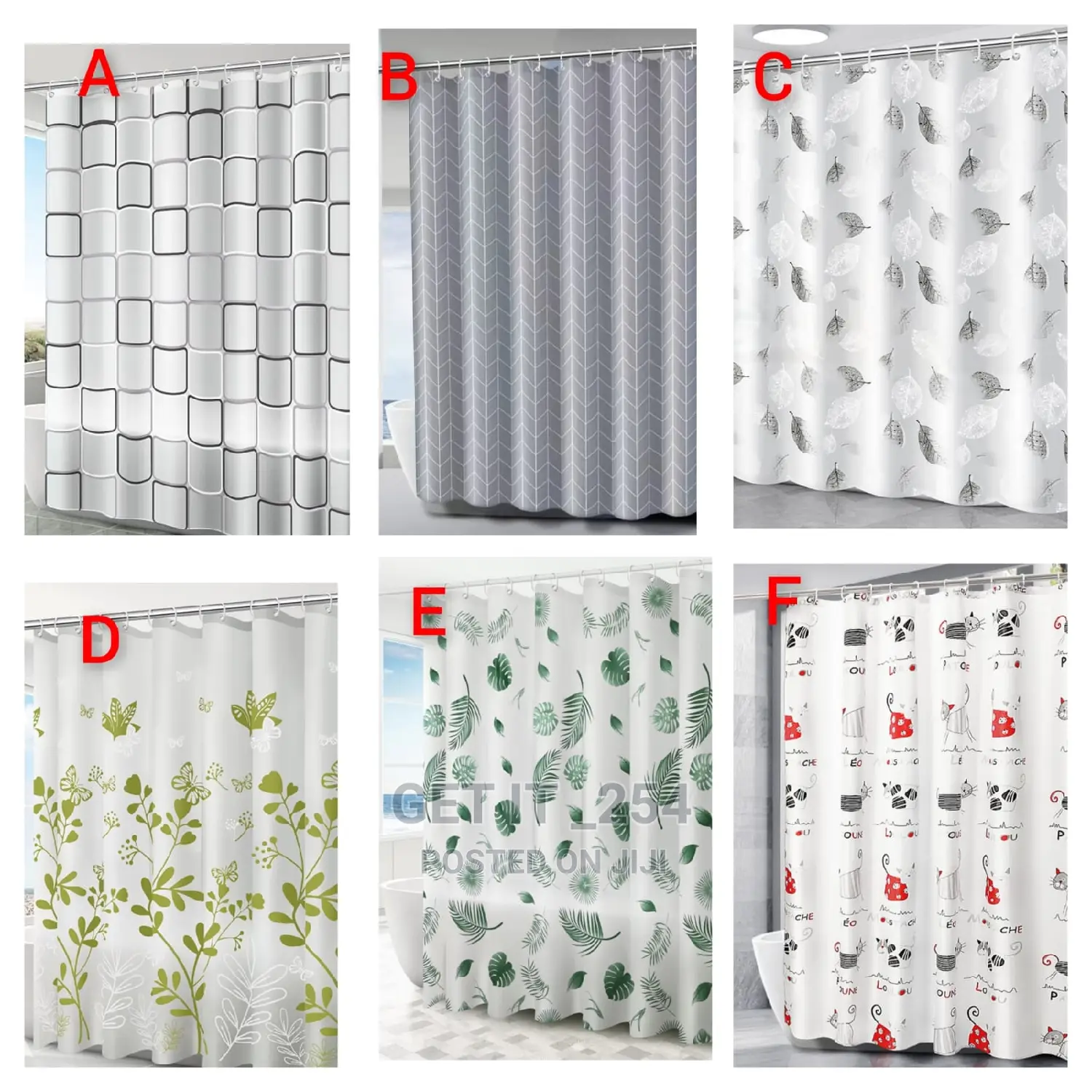Shower Curtain 
Material;Eva (Pvc Water Proof)