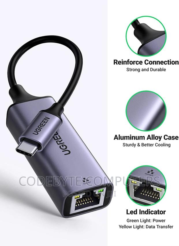 UGREEN USB-C to Gigabit Ethernet Adapter - main view