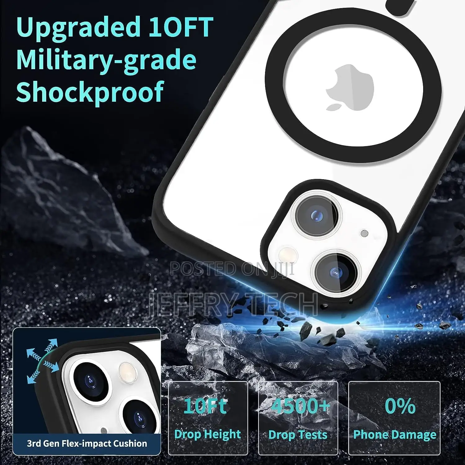 iPhone 13 Case Clear Magsafe Slim Cover, Ultra-Thin Shockpr