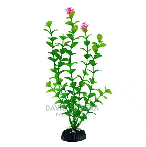 Tall Green Aquarium Plastic Plants Decoration - main view