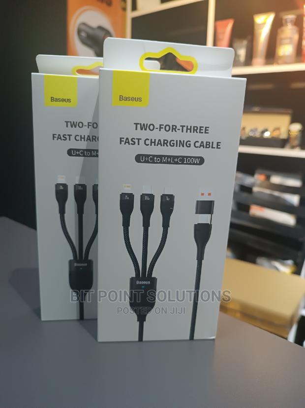 Baseus 3 in 2 Fast Charging Cable - main view