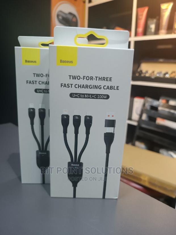 Baseus 3 in 2 Fast Charging Cable - thumbnail 3