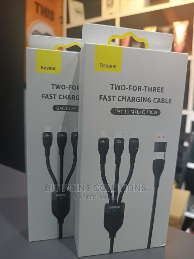 Baseus 2 for 3 Fast Charging Cable - main view