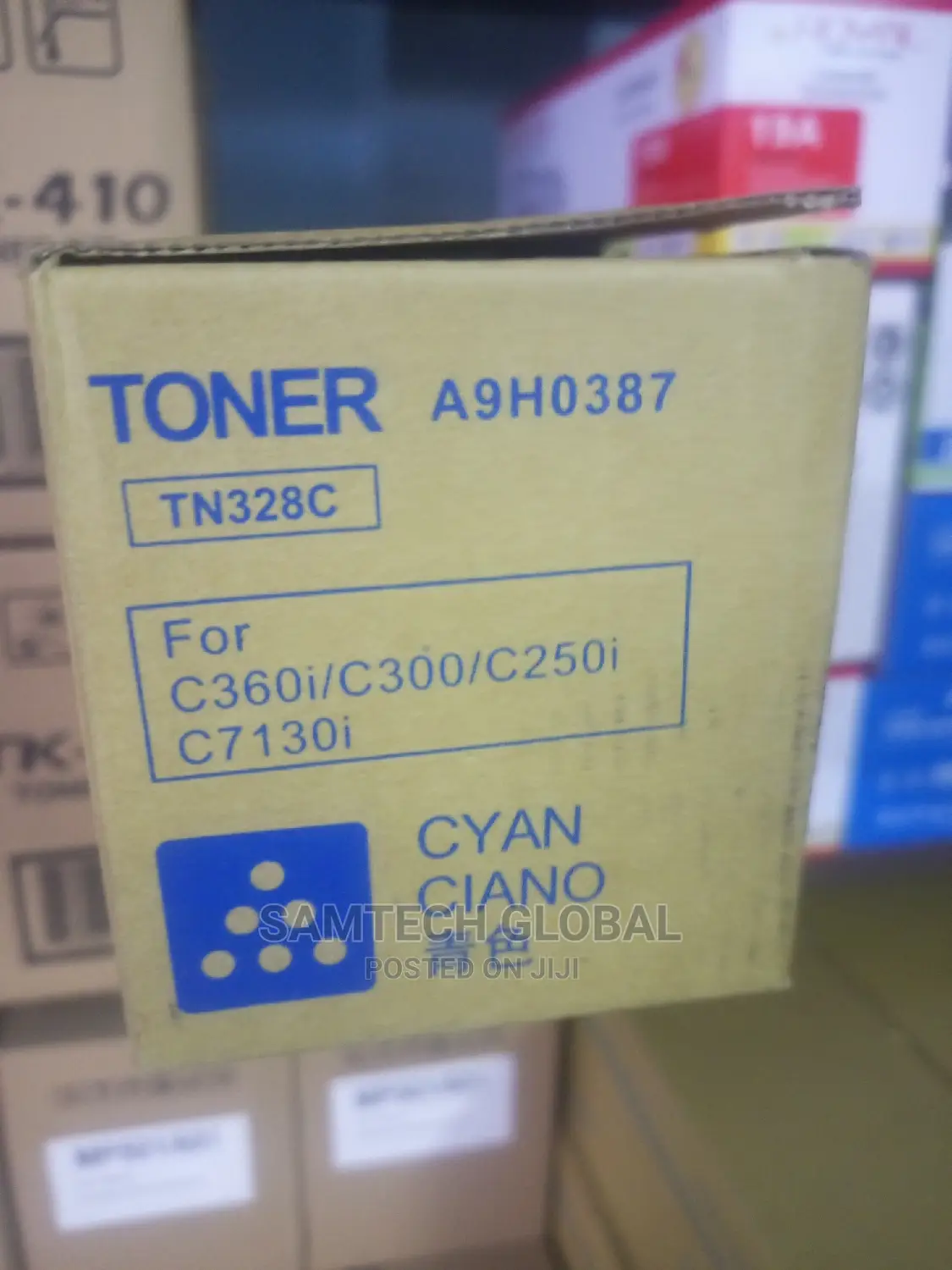Original Tn328 Cyan Toner Available.