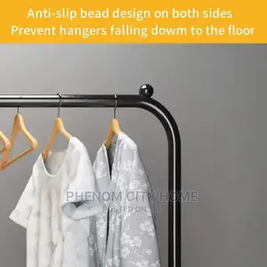 Double Pole Clothing Rack With Lower Storage