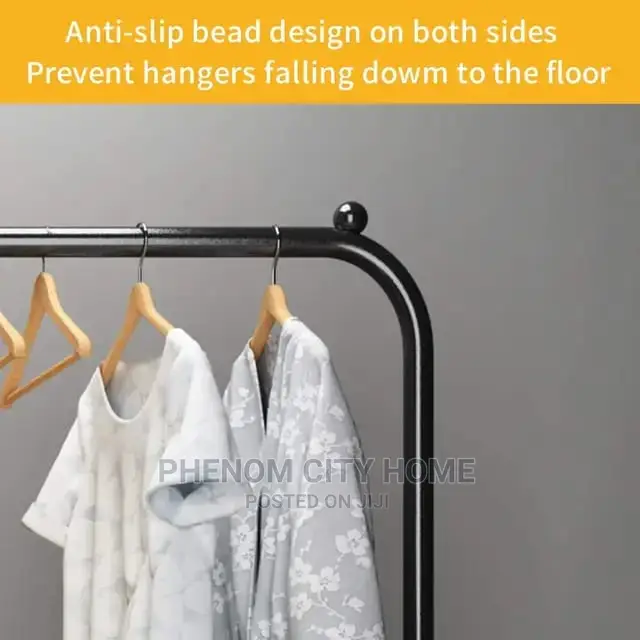 Double Pole Clothing Rack With Lower Storage