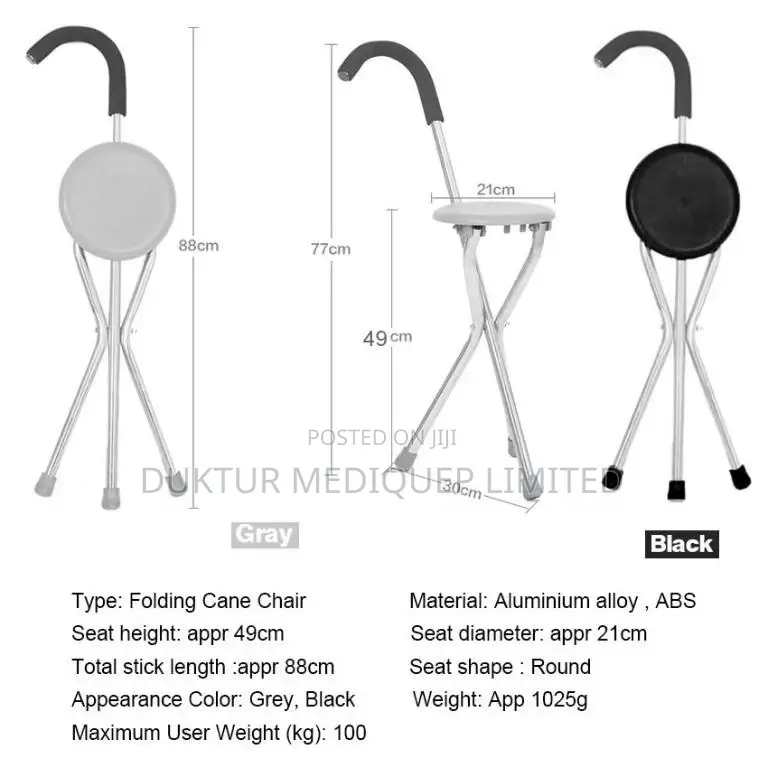 Mobile Walking Cane Chair for Elders
