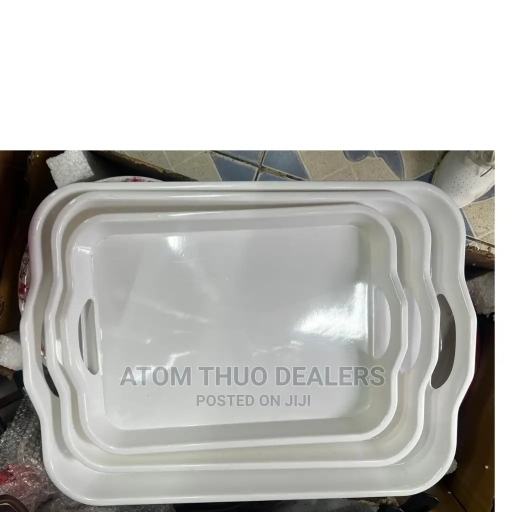 Three Pieces of Malamine Trays Available 