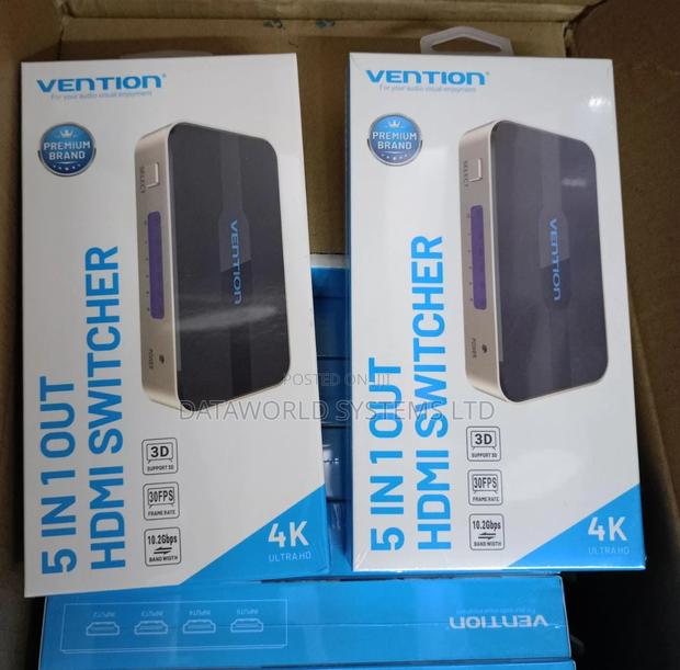 Vention ACDG0 HDMI Switcher 5 in 1 Out (Gold Color)