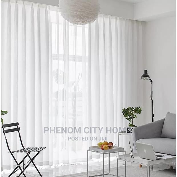 Plain Heavy White Sheers