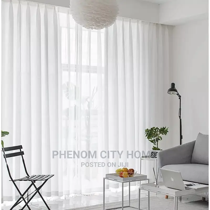 Plain Heavy White Sheers