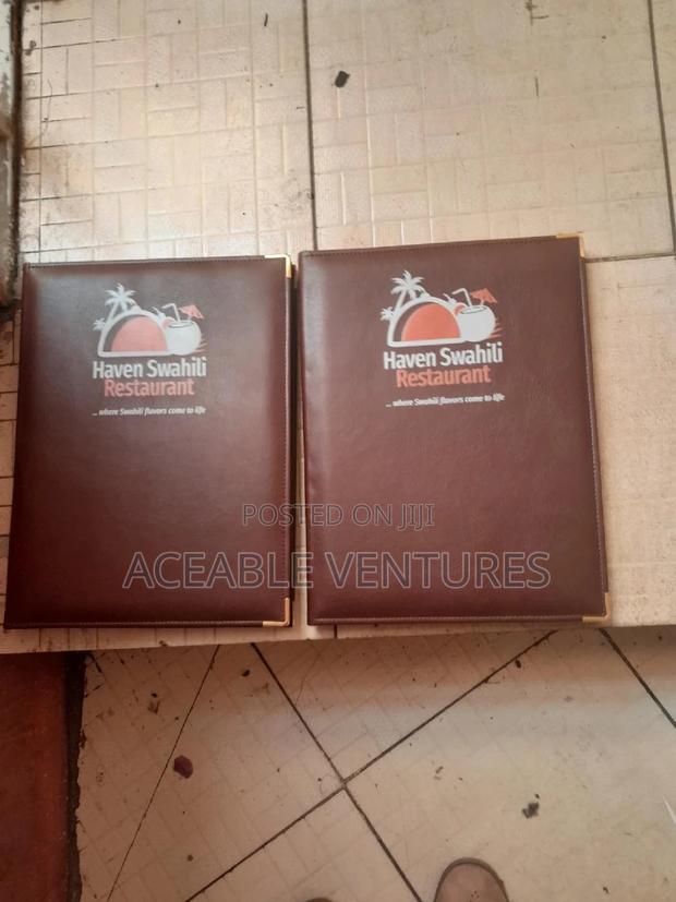 A4 Hotel Menus Material Used Artificial Leather - main view