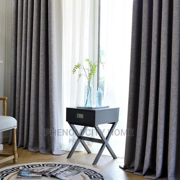 Plain Grey Linen Curtains