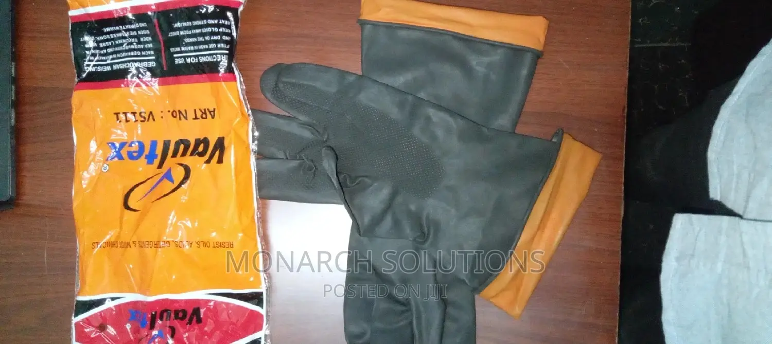 Orange Black Gloves