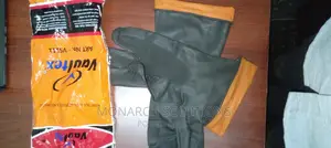Orange Black Gloves