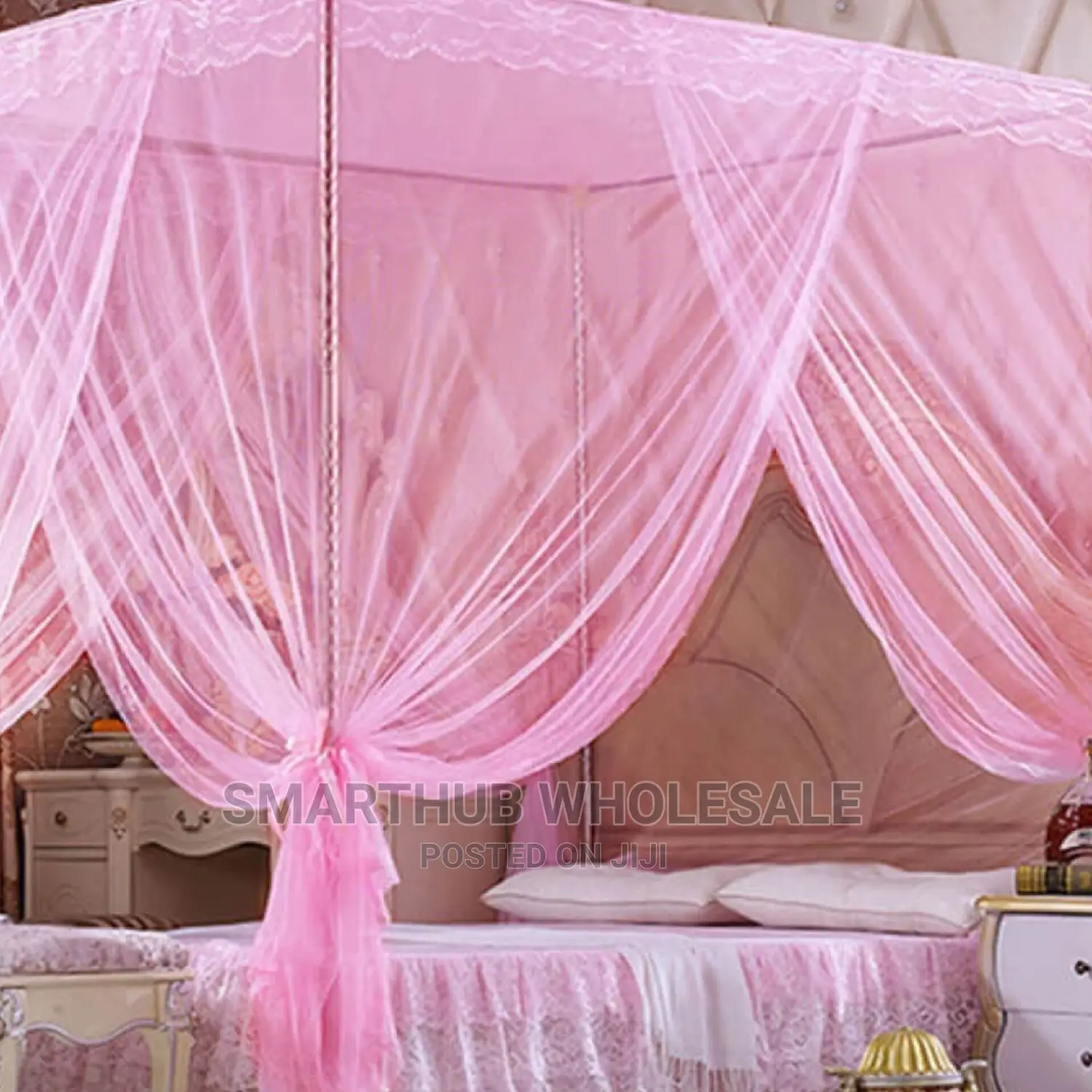 Mosquito Net 4 Stand Pink Net Available