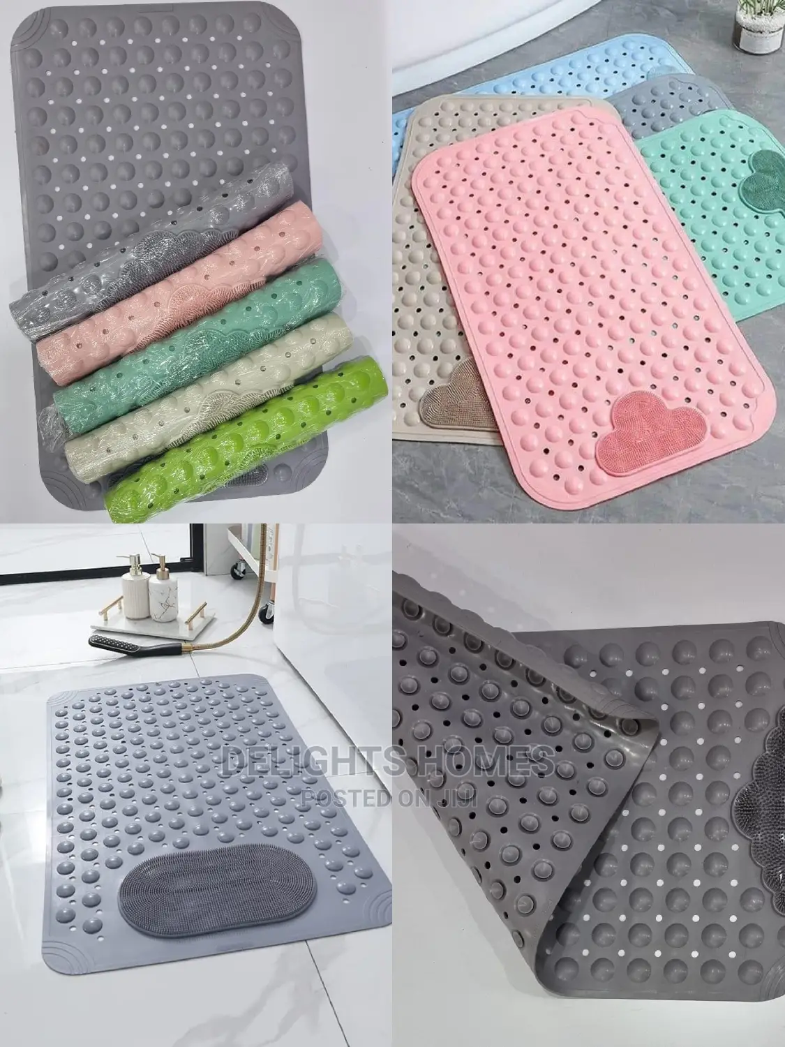 Anti Slip Bathroom Mat With Foot Scrub