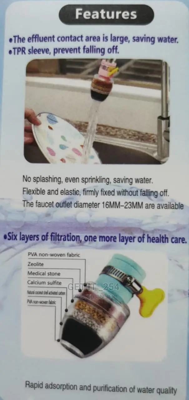 6 Layer Fine Filter Purifier Faucet With Shower Conversion