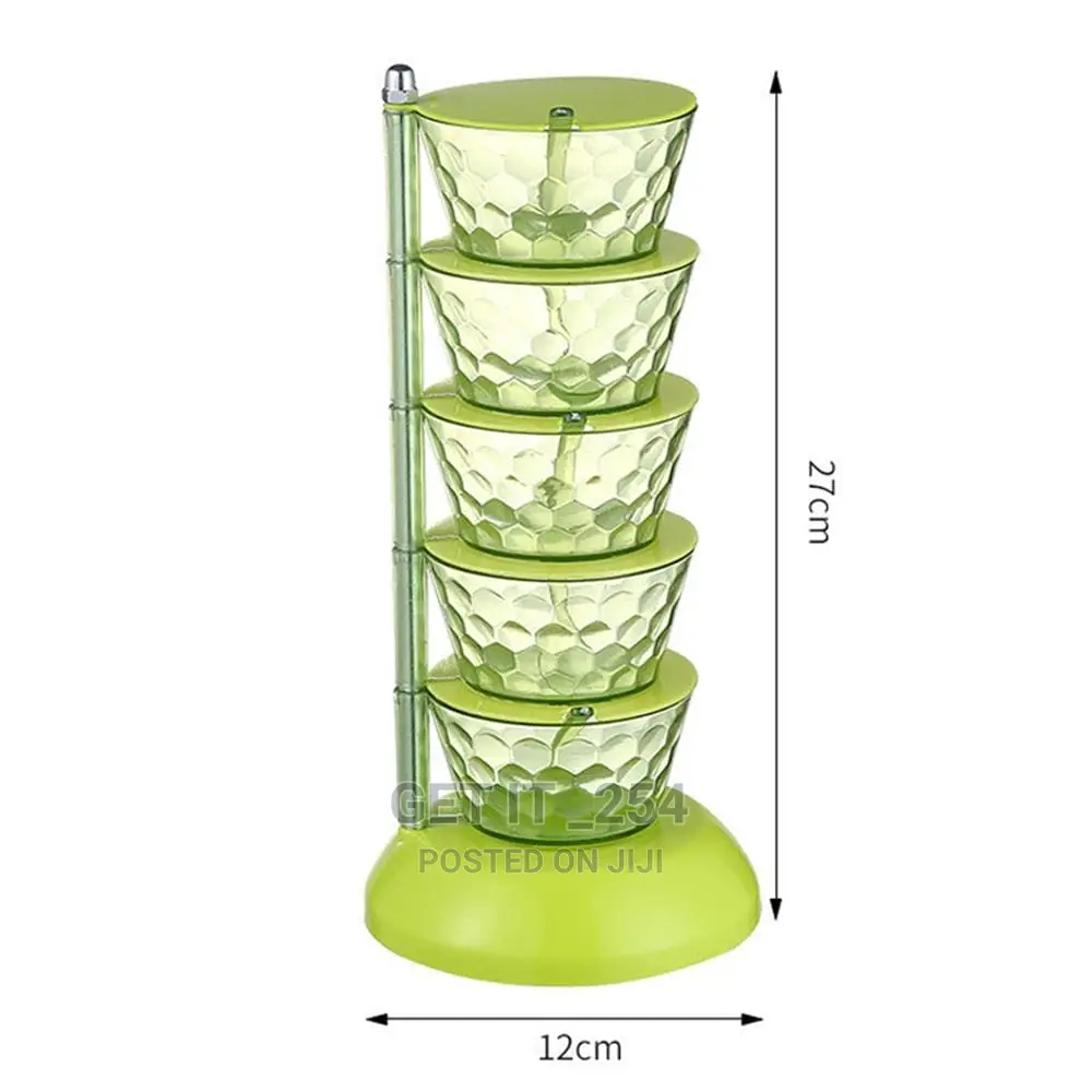 5 Layer Rotating Spice Seasoning Stand