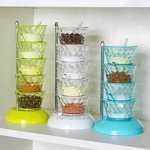 5 Layer Rotating Spice Seasoning Stand