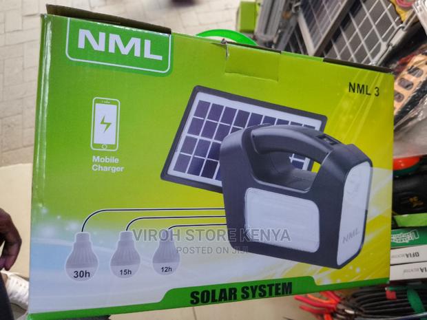 Complete Solar System 3 Bulbs + Solar + Battery + Cables - thumbnail 5