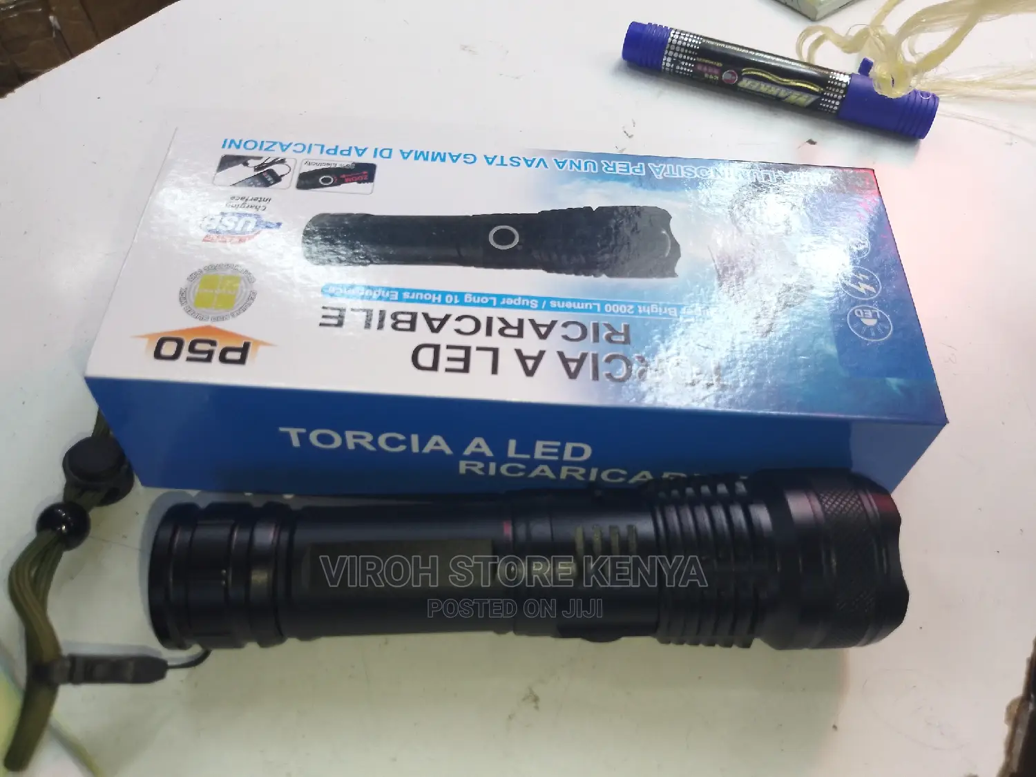 Brightest Rechargeable Torch LED Aluminum Torch