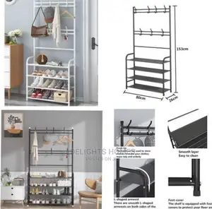 Shoe Rack Coat Rack 5 Layer