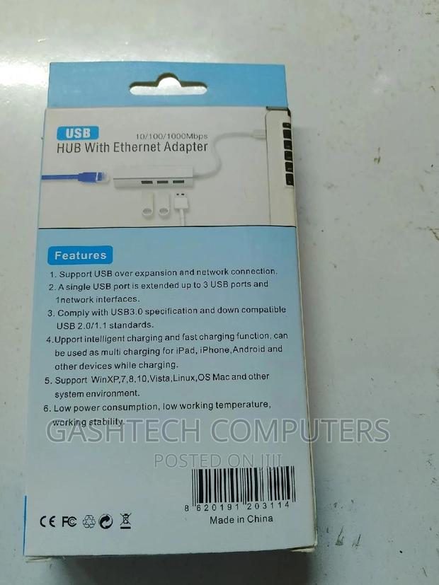 MBPS 3 Ports USB 3.0 Hub With Ethernet - thumbnail 2